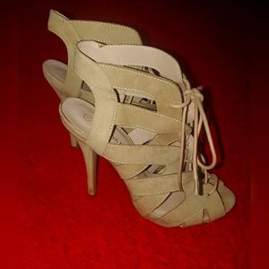 Hollow Out Lace-Up Front Stiletto Heeled